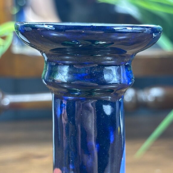 Vintage Candle Holder Royal Stanley Jacobean Hand Painted Pottery Candle Stick - Picture 15 of 15